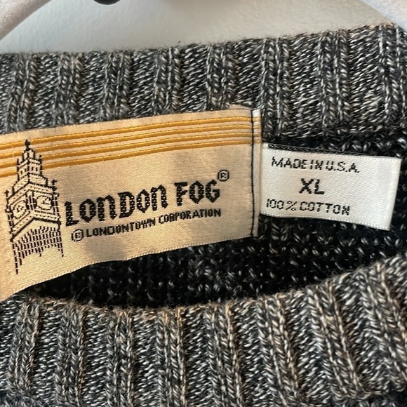 London Fog Men’s patterned cotton sweater made in USA size XL great condition! - Picture 2 of 5